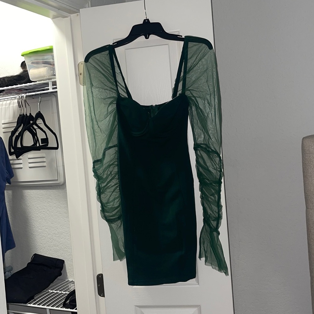 Green puffer sleeve